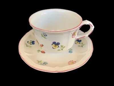 Villeroy & Boch Petite Fleur Cup/Saucer Multi Flower Sprigs • $12.95