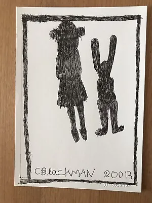 Charles Blackman Drawing “SCHOOLGIRL AND RABBIT “2013 Ink On Paper.Classic!!!!!! • $2100