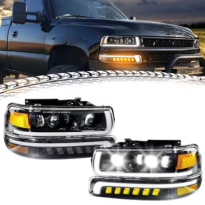  LED Projector Headlights For 2001-2002 Chevrolet Silverado 1500HD 2500HD 3500 • $359.99