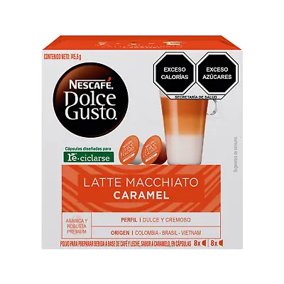 Nescafe Dolce Gusto Coffee Capsules Caramel Latte Macchiato 48 Single Serve Pod • $50.27