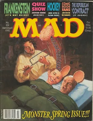 ORIGINAL Vintage March 1995 Mad Magazine #334 Frankenstein • $19.99