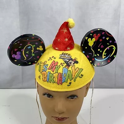 Disney Parks  It's My Birthday  Yellow Mickey Mouse Ears Hat -Party Confetti  • $17.99