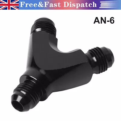 AN6 AN - 6 3 Way Flare Thread Y T Piece Male Block Oil Fuel Hose Fitting Adapter • £9.55