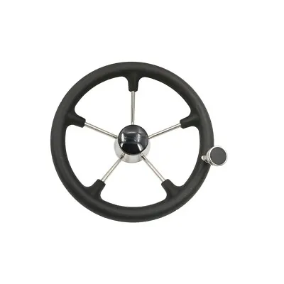 Boat Marine 5 Spoke  Steering Wheel 13-1/2 Inch Destroyer With Black Foam Grip • $60.60