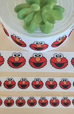 5/8 7/8 & 1.5  (1YD) Elmo Grosgrain Ribbon Sesame Street Elmo's World Hair Bow • $1.20