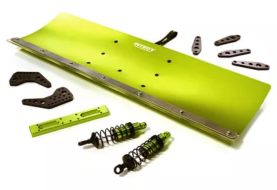 Green Alloy Machined Snowplow Kit For Arrma 1/10 Vorteks 4X4 3S BLX 400mm • $121.99