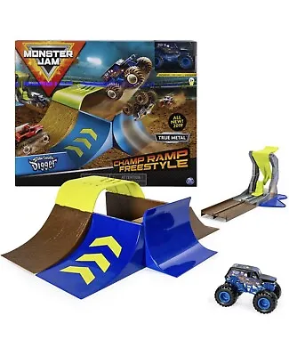 Monster Jam Champ Ramp Freestyle Playset Exclusive Son-uva Digger Monster Truck • $28.95