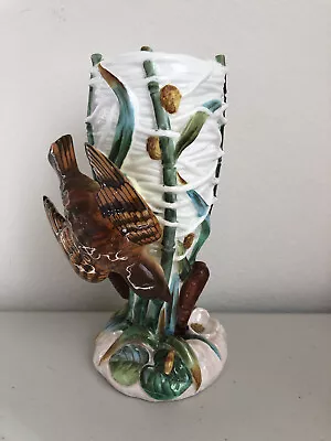 Reed Warbler Bird Vase 1874 England Registry Mark George Jones • $4785