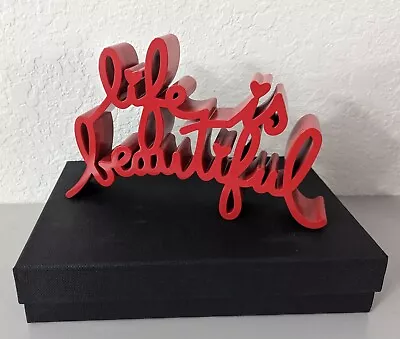 Mr Brainwash Life Is Beautiful Hand Signed Red Sculpture - Great Gift • $999.99