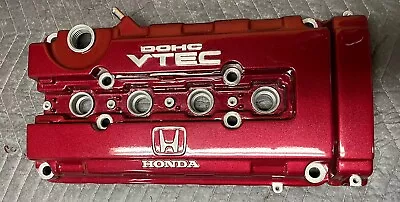 1988-2001 B16 Honda Valve Cover Painted Red Metallic Vtec B16a DOHC Ctr Oem • $260