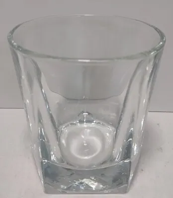 Whiskey Glass Heavy Clear Low Ball Vintage Makers Mark Pentagon Shaped Bottom • $3.50