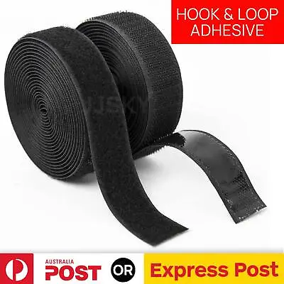 Self Adhesive Hook Loop Sticky Back Fastener Tape Nylon Heavy Duty Strips • $15.50