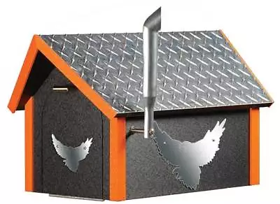 BIKER DELUXE MAILBOX - Diamond Plate Black & Orange Poly HD Motorcycle Amish USA • $330.97