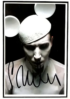 Helnwein Marilyn Manson Hand-Signiert 2003 Multiple + Frame Super Gift • $118.15