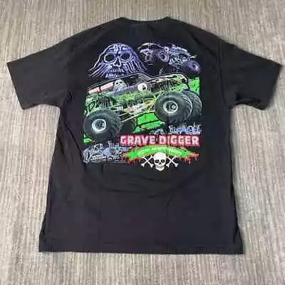 Vintage 2000s Grave Digger Monster Jam Sportswear Athletic Y2K Aesthetic T-shirt • $19.99