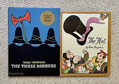 5 Tomi Ungerer Books ~ Three Robbers The Hat Allumette Mellops & Crictor • $30