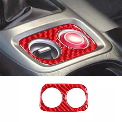 Red Carbon Fiber Interior Hazard Light Switch Cover Trim For 2000-03 Honda S2000 • $11.13