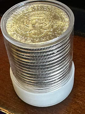 1964 Kennedy Half Dollar $10 Face Value 90% Silver Bulk Roll 20 Coins In Tube • $225