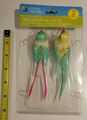 Mini Artificial Fake Decorative Birds Home Garden Decor For Crafts 2 Pack • $15