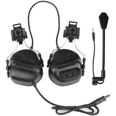 Military Tactical Headsets &Helmet Rail Hunting Noise-Cancellation Headphone Set • £51.59