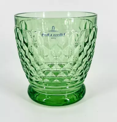 1 Villeroy & Boch Boston Green Double Old Fashioned Glass 4  W/label & Tag • $17.99