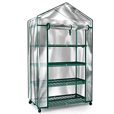 Mini Greenhouse-4-Tier Indoor Outdoor Sturdy Portable Shelves-Grow Plants Se... • $53.22