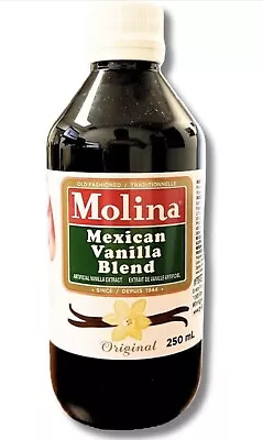 Molina Mexican Vanilla Blend Extract - Original 8.3 Fl Oz (One Bottle) • $4