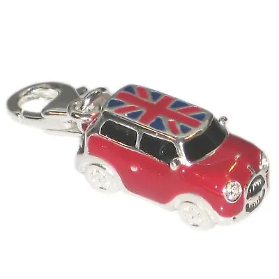 Mini Car With Clip Sterling Silver Charm .925 X 1 Minis Cars Charms • £25.25