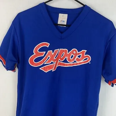 Vintage Montreal Expos Jersey Majestic MLB Baseball Boys Youth Medium USA 90s • $29.99