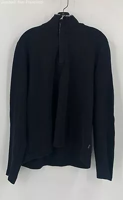 Boss Hugo Boss Mens Black Cotton Long Sleeve Regular Fit Knit T-Shirt Size XL • $24.99
