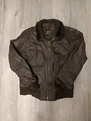 Men's USN Military Intermediate Type G-1 Flying Leather Jacket Size 40 • $100