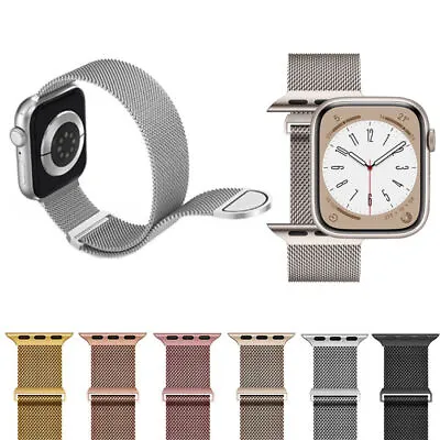 $10.44 • Buy For Apple Watch Ultra 8 7 6 5 4 3 2 SE Magnetic Milanese Loop IWatch Band Strap