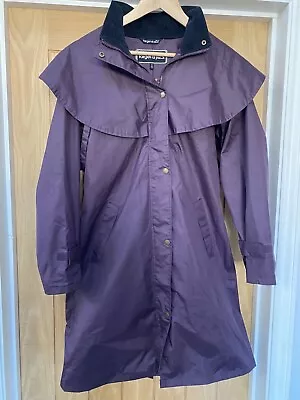 TARGET DRY 'Outrider' Purple Long Waterproof Trench Coat Raincoat XS UK 10 • £28.99