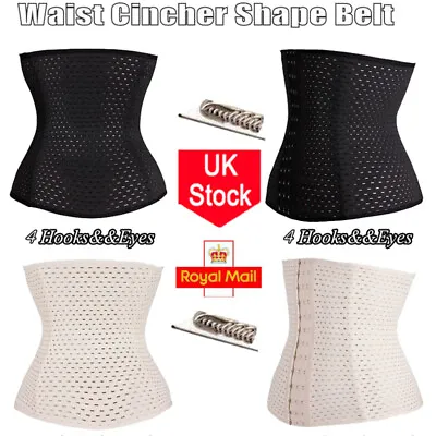 £6.79 • Buy Body Shaper Waist Training Trainer Cincher Underbust Boned Mesh Women Shapewear