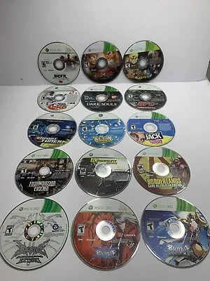 Xbox 360 X20 Lot Game Bundle Bulk Disc Only - Blazblue UFC Dark Soul Tekken • $80