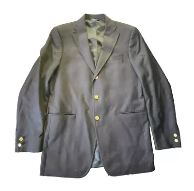 J.Press Palmdale Blazer Jacket Gold Crest Buttons Canada Navy Blue 42/XL Men • $149.99