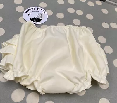 BNWT  Sarah Louise Frilly Knickers Panties Ivory Size Medium 6-12 Months • £11