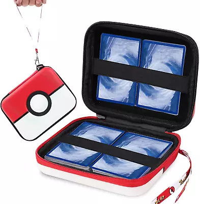 Hard-Shell Carrying Case For PTCG Trading Cards Holds 300+ Magic MTG Cards (Red • $17.99