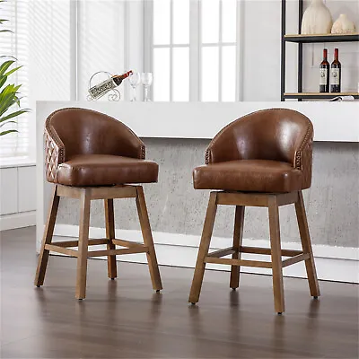 Set Of 2 Swivel Bar Stools Counter Height Bar Stool Chairs Kitchen Dining Chair • $254.99