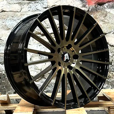 20x8.5 Wheels 20  5x120 +35 Gloss Black/Machined/Bronze Tint 4 Rims For Cadillac • $1169.99