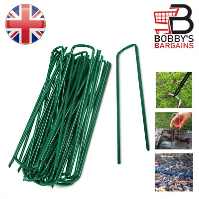 Garden Pegs Ground Pins Heavy Duty Garden Weed Membrane Fabric Tent Turf Hooks • £99.95