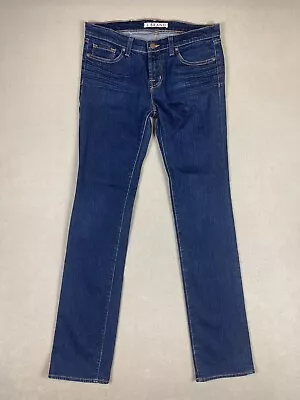 J Brand Cigarette Leg Womens 30 Low Rise Blue Jeans Stretch Pockets Straight Leg • $34.99