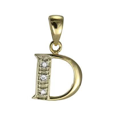 9ct Gold & Diamond Alphabet Letter Charm A - Z / Pendant / Initials / Charms • £85
