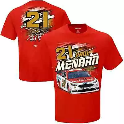 LARGE Paul Menard #21 NASCAR Red Graphic Racing Tee Motorcraft Wood Brothers NWT • $19.99