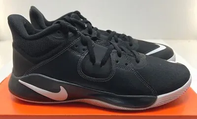 Nike FLY BY MID Men's Black / White Basketball Shoes CD0189-001 New Free Ship • $50.99
