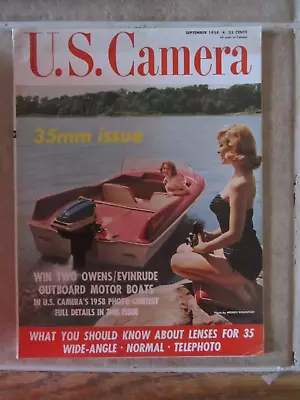 U.S. Camera Magazine September 1958 35mm Issue Outboard Motor Boats PL 56 • $14.99