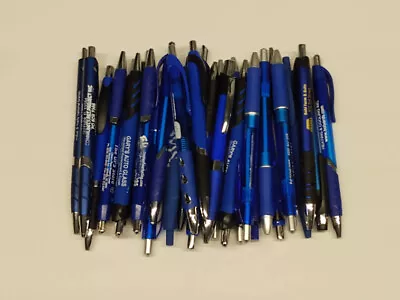 30ct Mixed Lot Misprint Retractable Click Pens: ROYAL/ DARK BLUE/ NAVY • $16.99