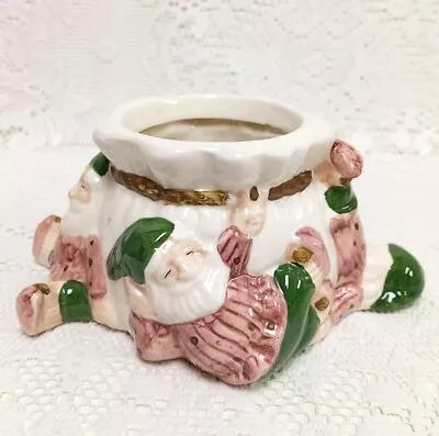 $24.99 • Buy VTG Holland Mold GNOME PLANTER Ceramic PLANT POT Elves Gnomes 1992 RARE