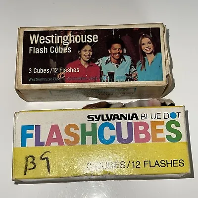 Westinghouse Flash Cubes (2 Cubes)/Sylvania Flashcubes (3 Cubes) Vintage~New • $10