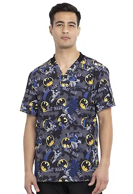 Batman Cherokee Scrubs Tooniforms DC Comics Mens V Neck Top TF730 DMDM • $32.98